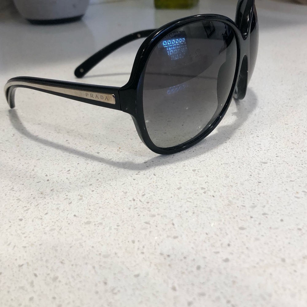PRADA Oversized Black frame Sunglasses